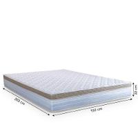 Cama Box Casal King Colchão Com Molas Ensacadas 193x203x60cm Dunas Branco/bege Hellen