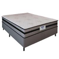 Cama Box Casal Queen Gazin Com Molas Ensacadas Vibe 158x198x60cm Cinza/preto - 1