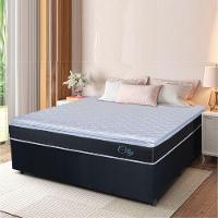 Cama Box Casal Queen Colchão Com Molas Ensacadas City Pillow Top 158x198x61cm Preto/branco Hellen - 2