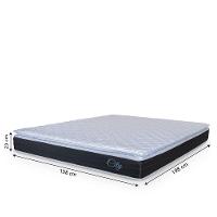 Cama Box Casal Queen Colchão Com Molas Ensacadas City Pillow Top 158x198x61cm Preto/branco Hellen