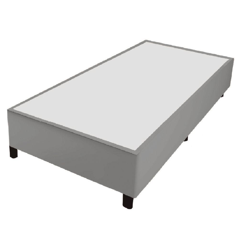 Cama Box 0,96m Com 38cm De Altura Prince Cinza Cinza - 1