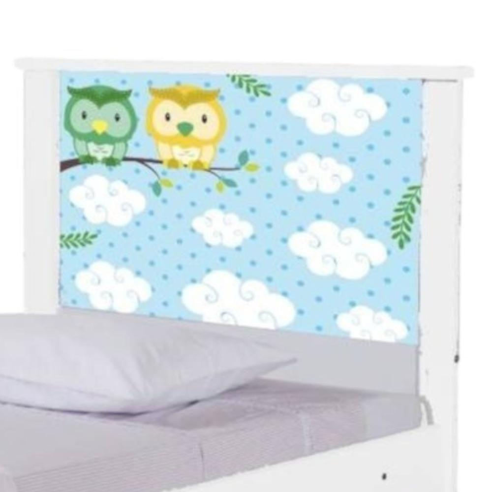 Bicama Juvenil Com Cabeceira Adesivada Corujinhas - 5