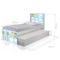 Bicama Juvenil Com Cabeceira Adesivada Corujinhas - 2