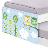 Bicama Juvenil Com Cabeceira Adesivada Corujinhas