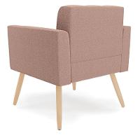 Poltrona Sala De Estar Pé Palito Natural Elisa Bouclê D03 - D?rossi Cor Rose