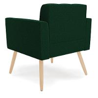 Poltrona Sala De Estar Pé Palito Natural Elisa Bouclê D03 - D?rossi Cor Verde