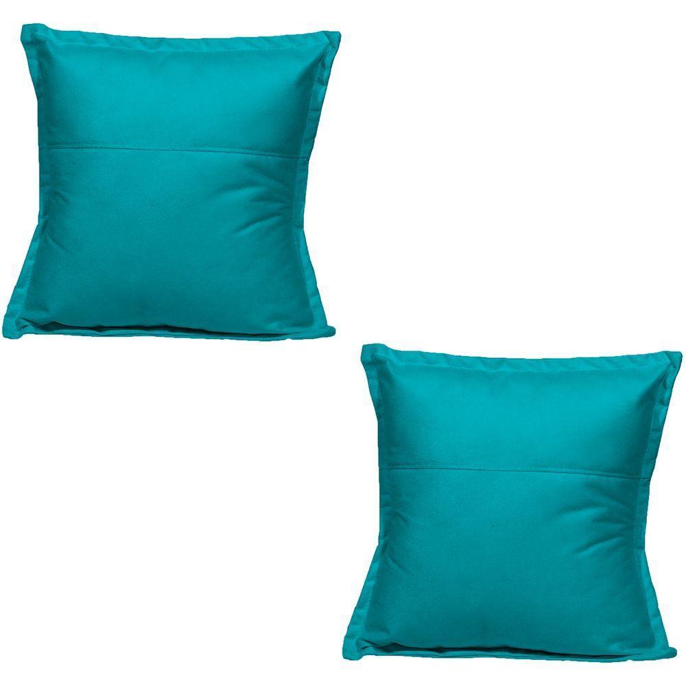 Kit 2 Almofadas Decorativa Cheia Fofinha Para Sofá Cadeira Poltrona 42 Cm Suede - 1