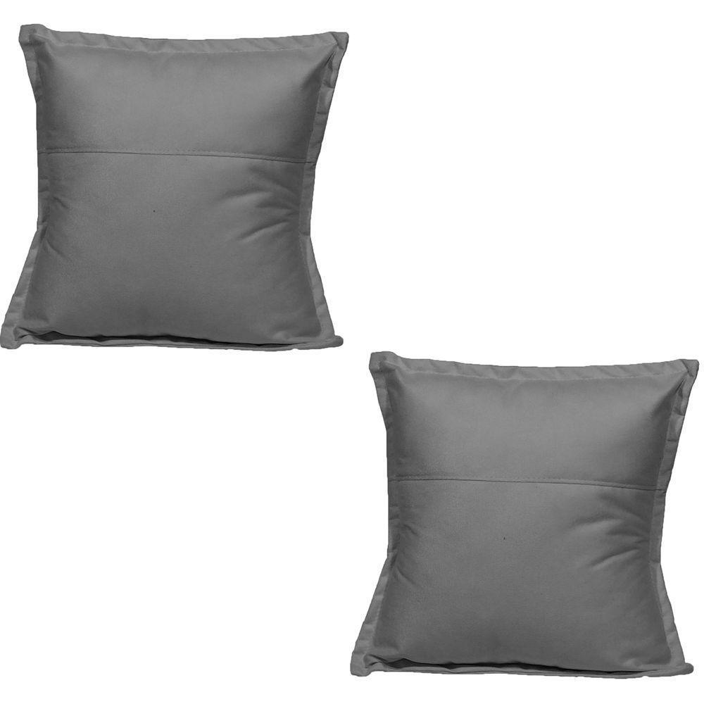 Kit 2 Almofadas Decorativa Cheia Fofinha Para Sofá Cadeira Poltrona 42 Cm Suede - 1