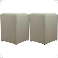 Kit 2 Puff Dado Decorativo Para Sala Recepção Penteadeira Material Sintético Cores - 1