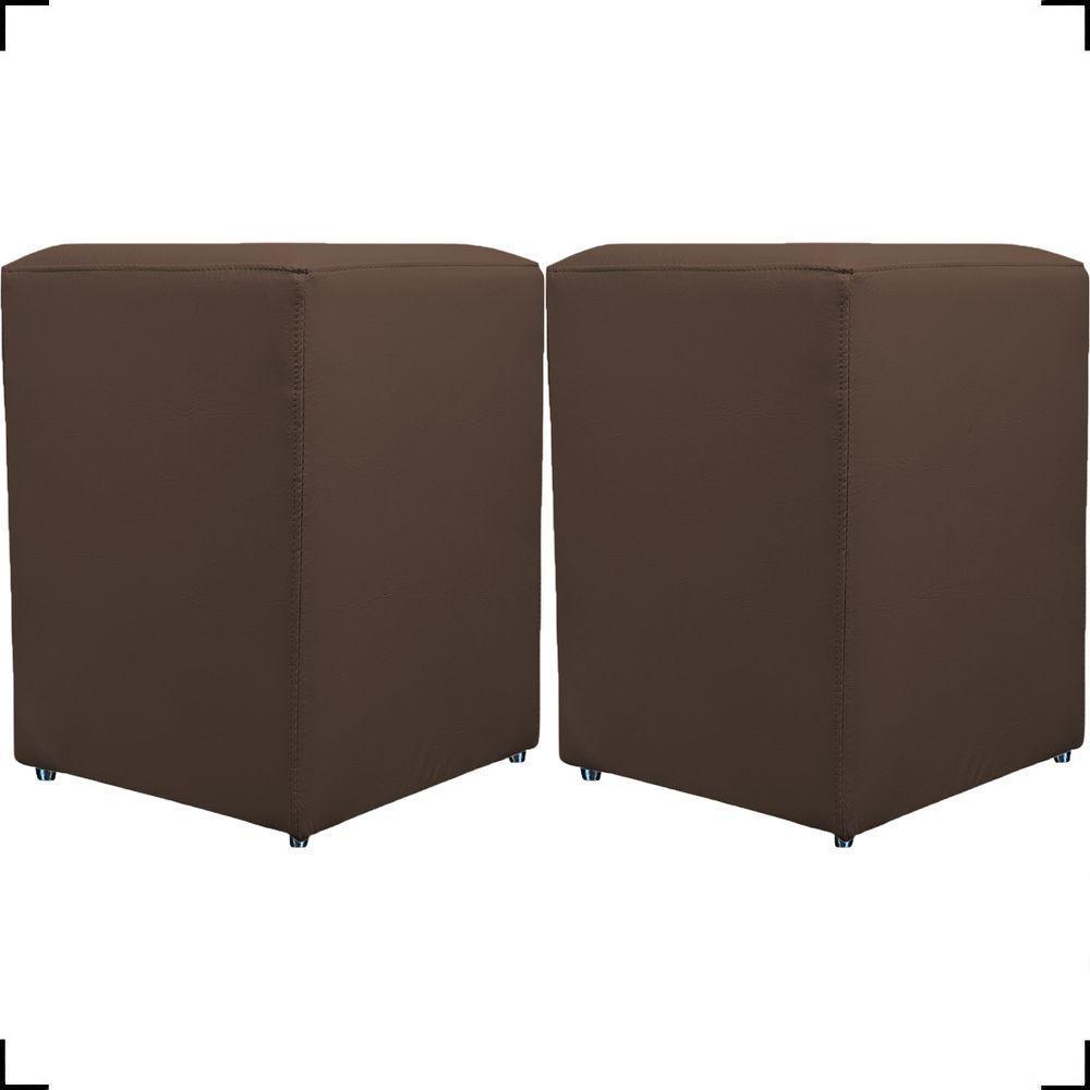 Kit 2 Puff Dado Decorativo Para Sala Recepção Penteadeira Material Sintético Cores - 1