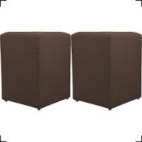 Kit 2 Puff Dado Decorativo Para Sala Recepção Penteadeira Material Sintético Cores - 1