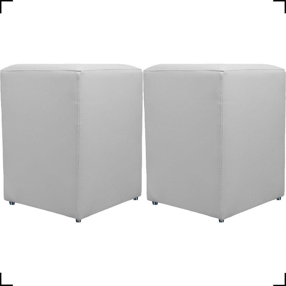 Kit 2 Puff Dado Decorativo Para Sala Recepção Penteadeira Material Sintético Cores - 1