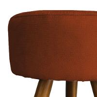 Kit 2 Puff Decorativo Redondo Para Sala Quarto Penteadeira Pé Palito Castanho Suede Cores - 5