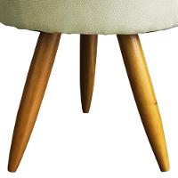 Kit 2 Puff Decorativo Redondo Para Sala Quarto Penteadeira Pé Palito Castanho Suede Cores - 3