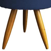 Kit 2 Puff Decorativo Redondo Para Sala Quarto Penteadeira Pé Palito Castanho Suede Cores - 3