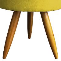 Kit 2 Puff Decorativo Redondo Para Sala Quarto Penteadeira Pé Palito Castanho Suede Cores