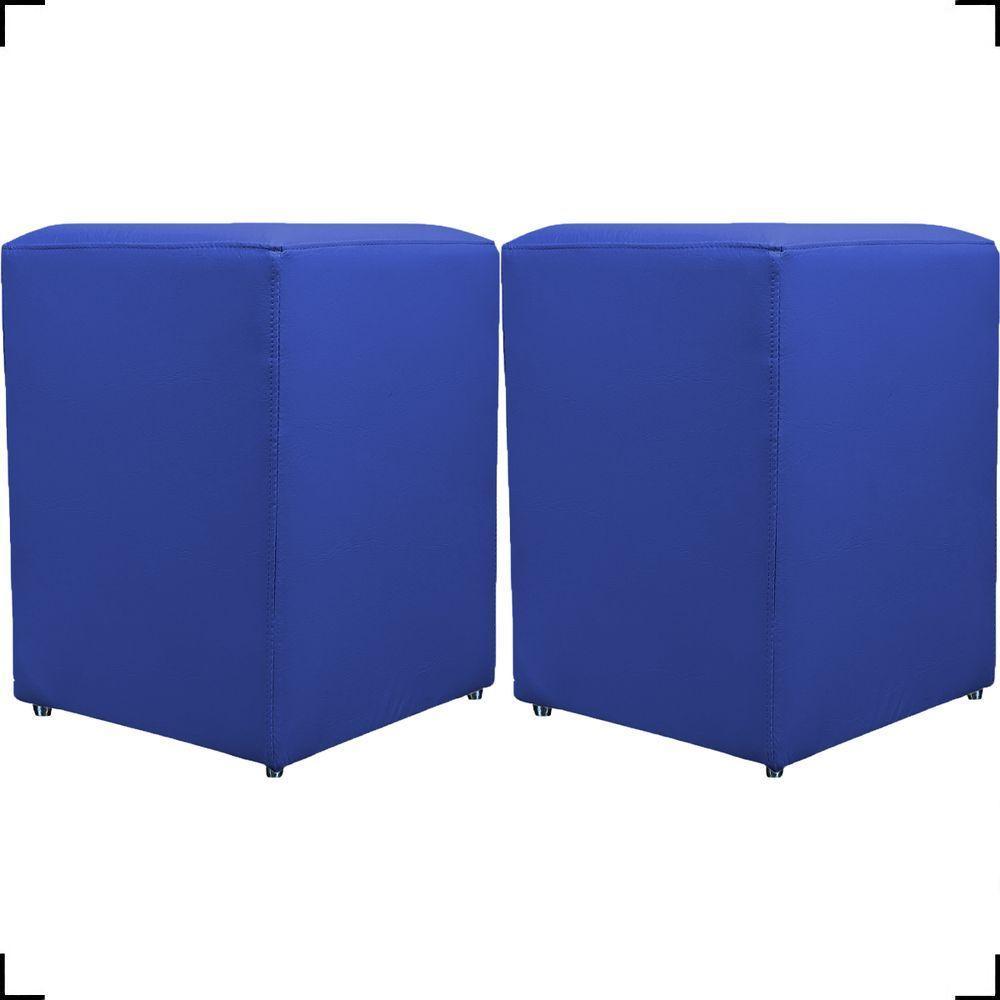 Kit 2 Puff Dado Decorativo Para Sala Recepção Penteadeira Material Sintético Cores - 1