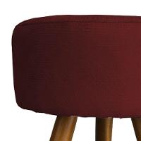 Kit 2 Puff Decorativo Redondo Para Sala Quarto Penteadeira Pé Palito Castanho Suede Cores - 3