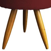 Kit 2 Puff Decorativo Redondo Para Sala Quarto Penteadeira Pé Palito Castanho Suede Cores