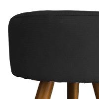 Kit 2 Puff Decorativo Redondo Para Sala Quarto Penteadeira Pé Palito Castanho Suede Cores - 5