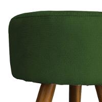 Kit 2 Puff Decorativo Redondo Para Sala Quarto Penteadeira Pé Palito Castanho Suede Cores - 3