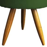 Kit 2 Puff Decorativo Redondo Para Sala Quarto Penteadeira Pé Palito Castanho Suede Cores