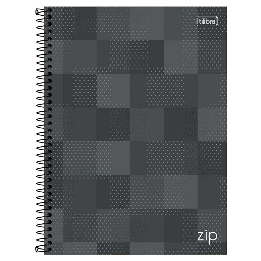 Caderno Espiral Capa Dura Universitário 1 Matéria 80 Folhas Zip Tilibra Cinza - 1