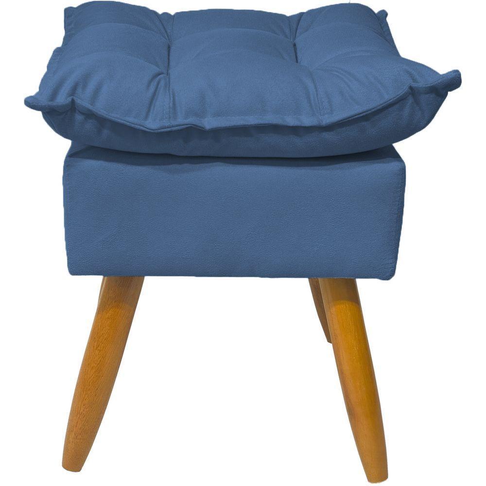 Kit 2 Puff Decorativo Quadrado Para Sala Quarto Penteadeira Recepção Alice Pé Palito Castanho Suede - 3