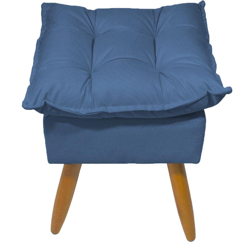 Kit 2 Puff Decorativo Quadrado Para Sala Quarto Penteadeira Recepção Alice Pé Palito Castanho Suede - 4