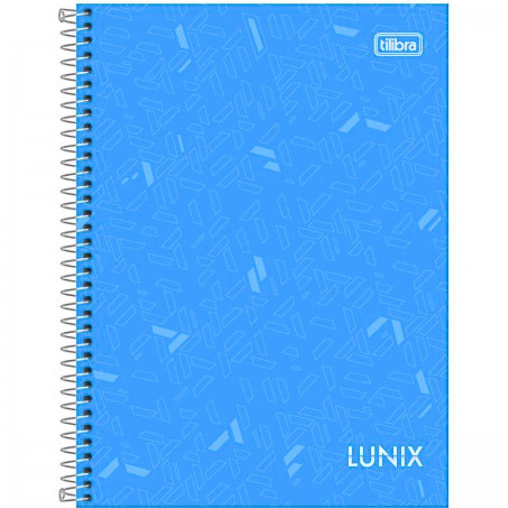 Caderno Universitário Capa Dura A4 1 Matéria 80 Folhas Lunix Tilibra Azul Claro - 1