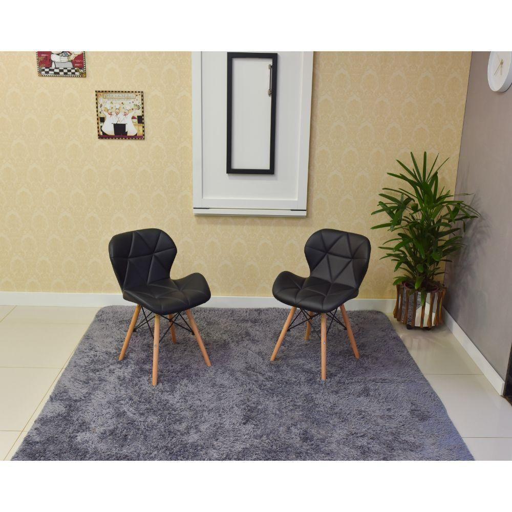 Conjunto Mesa Dobrável Retrátil 120x75 Branca e 2 Cadeiras Slim Preta - 3