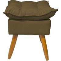 Kit 2 Puff Decorativo Quadrado Para Sala Quarto Penteadeira Recepção Alice Pé Palito Castanho Suede - 3