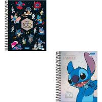 Caderno Espiral Capa Dura Colegial Disney 100 Anos Stitch 196 Folhas 10 Matérias Foroni Estampa 2 - 2