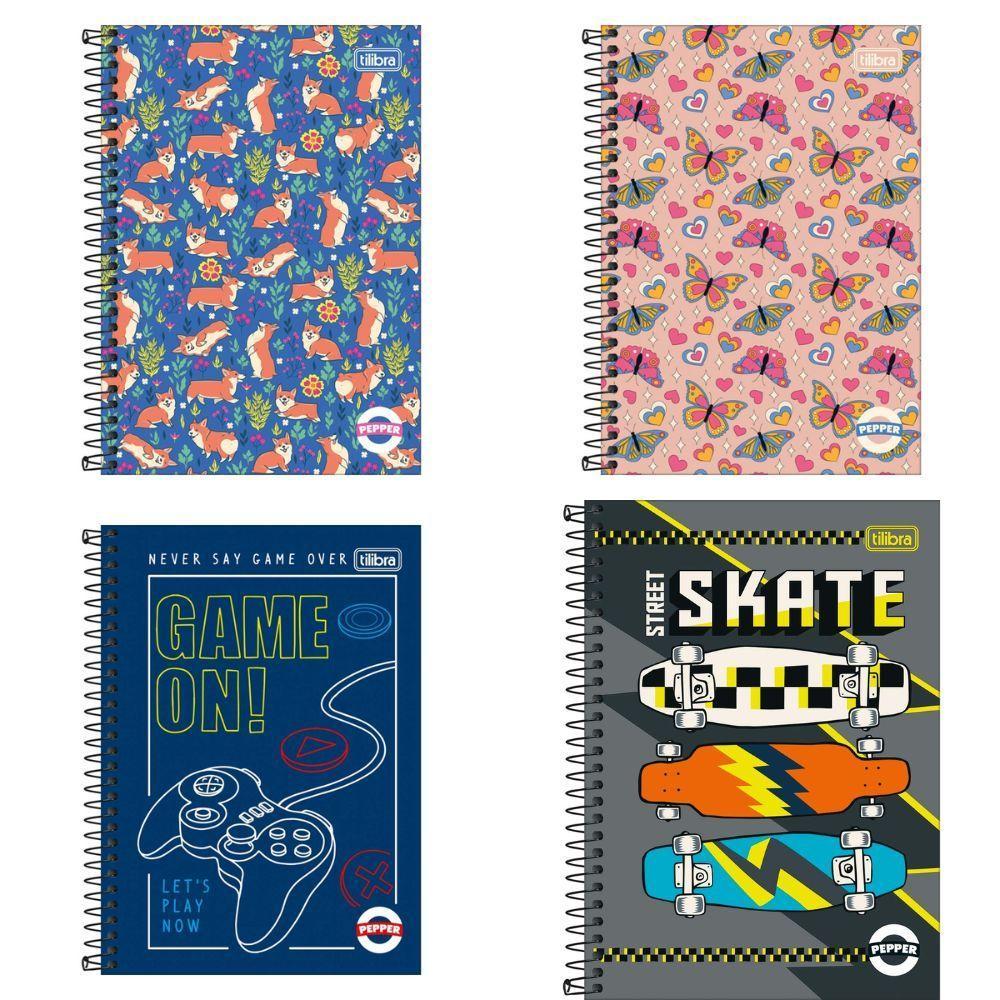 Caderno Espiral Capa Dura Pequeno 1/4 Pepper 80 Folhas Tilibra Estampa 4 - 2