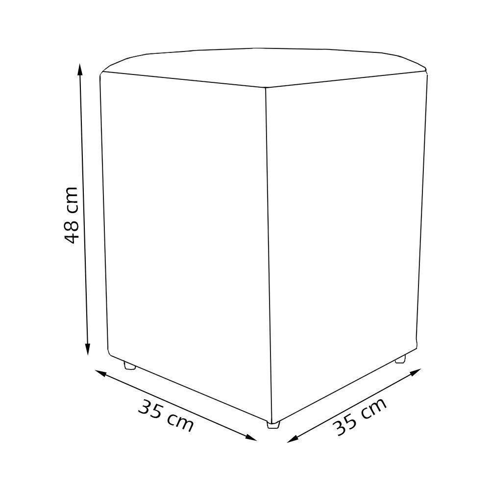 Puff Dado Decorativo Para Sala Quarto Penteadeira Material Sintético Cores - 3