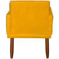 Kit 2 Poltronas Decorativa Para Sala Recepção Beatriz Suede Cores Pé Palito Castanho - 5