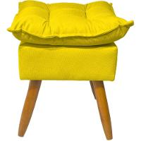 Kit 2 Puff Decorativo Quadrado Para Sala Quarto Penteadeira Recepção Alice Pé Palito Castanho Suede - 3