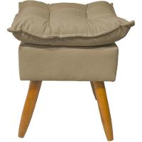 Kit 2 Puff Decorativo Quadrado Para Sala Quarto Penteadeira Recepção Alice Pé Palito Castanho Suede - 3