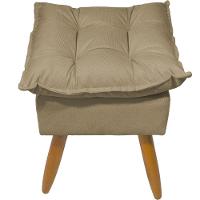 Kit 2 Puff Decorativo Quadrado Para Sala Quarto Penteadeira Recepção Alice Pé Palito Castanho Suede