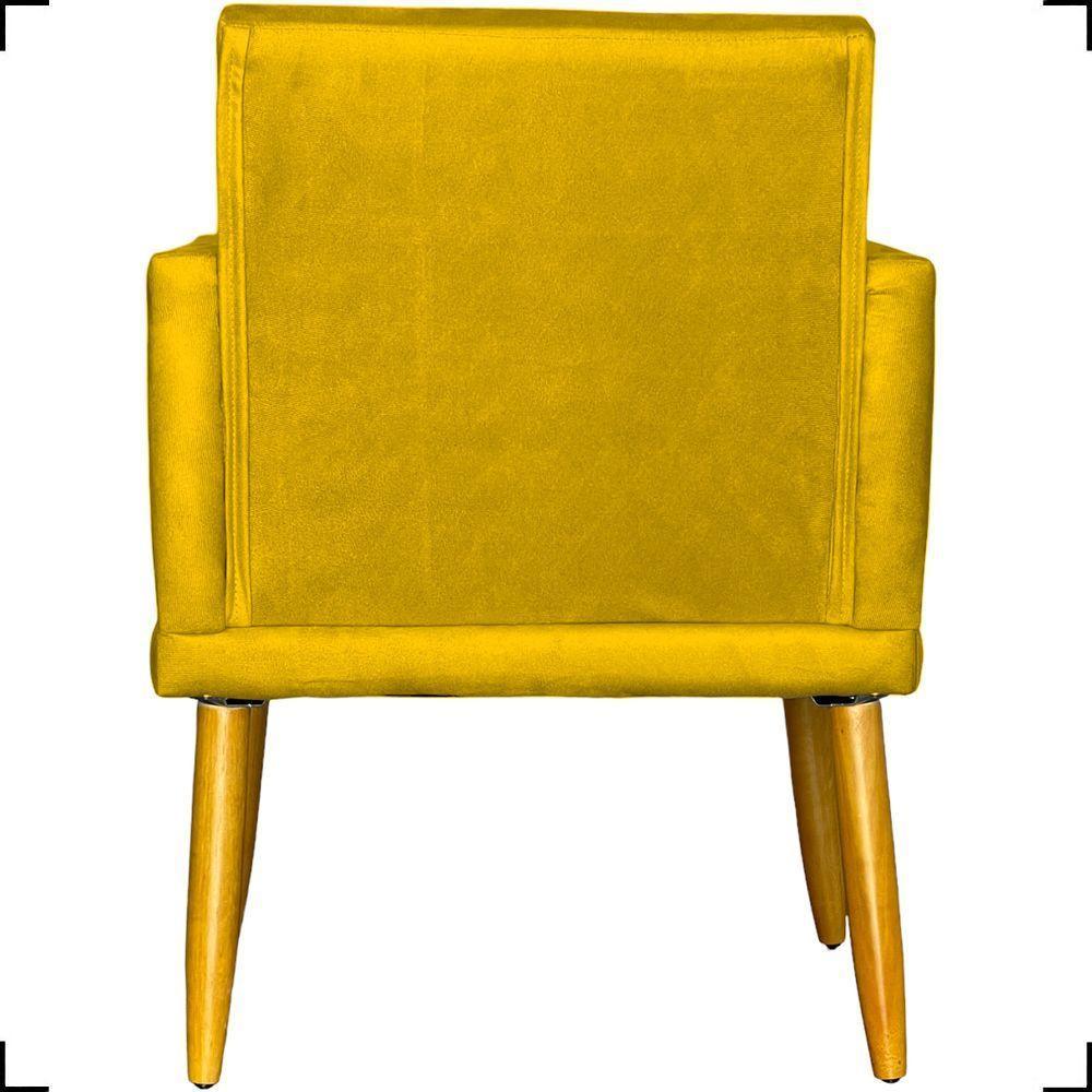 Poltrona Nina Com Base Suede Cores Pé Palito 30cm Castanho - 6