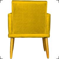 Poltrona Nina Com Base Suede Cores Pé Palito 30cm Castanho - 6