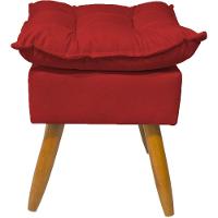 Kit 2 Puff Decorativo Quadrado Para Sala Quarto Penteadeira Recepção Alice Pé Palito Castanho Suede - 3