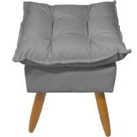 Kit 2 Puff Decorativo Quadrado Para Sala Quarto Penteadeira Recepção Alice Pé Palito Castanho Suede