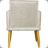 Poltrona Nina Com Base Suede Cores Pé Palito 30cm Castanho - 6