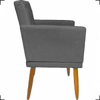 Kit 2 Poltronas Decorativa Para Sala Recepção Nina Capitonê Suede Cores Pé Palito - 3