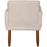 Kit 2 Poltronas Decorativa Para Sala Recepção Beatriz Suede Cores Pé Palito Castanho - 6