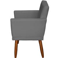 Kit 2 Poltronas Decorativa Para Sala Recepção Beatriz Suede Cores Pé Palito Castanho