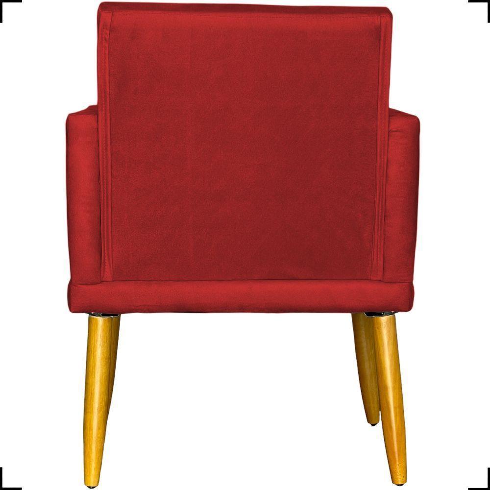 Poltrona Nina Com Base Suede Cores Pé Palito 30cm Castanho - 6