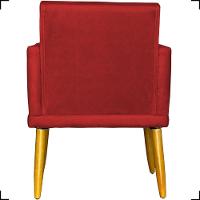 Poltrona Nina Com Base Suede Cores Pé Palito 30cm Castanho - 6