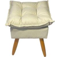 Kit 2 Puff Decorativo Quadrado Para Sala Quarto Penteadeira Recepção Alice Pé Palito Castanho Suede